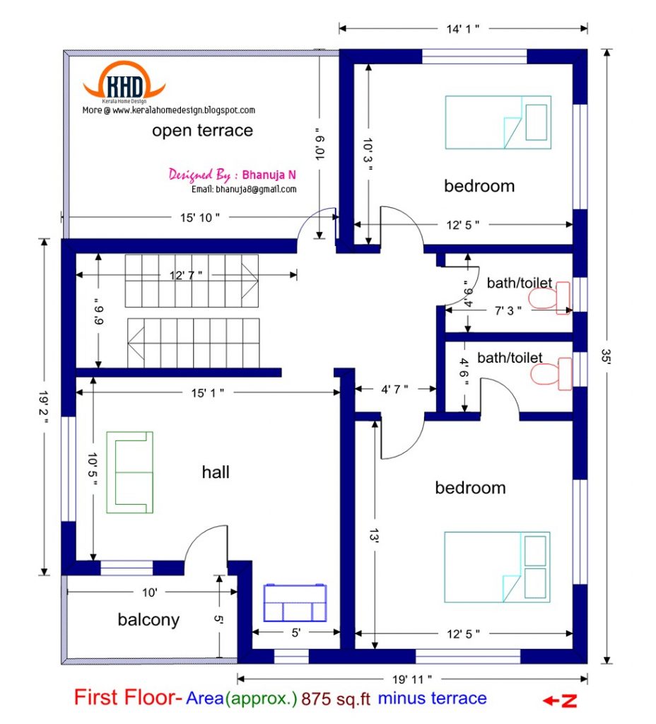 Elegant 2 Bedroom House Plans Kerala Style 1200 Sq Feet New Home