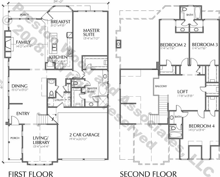 Best Patio House Plans, Custom Built Home Blueprints, Residential Hous