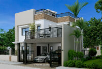 12283220240622-MHD-2016027-DESIGN1-View03 Low Budget 2 Storey House Small House Design With Rooftop Philippines