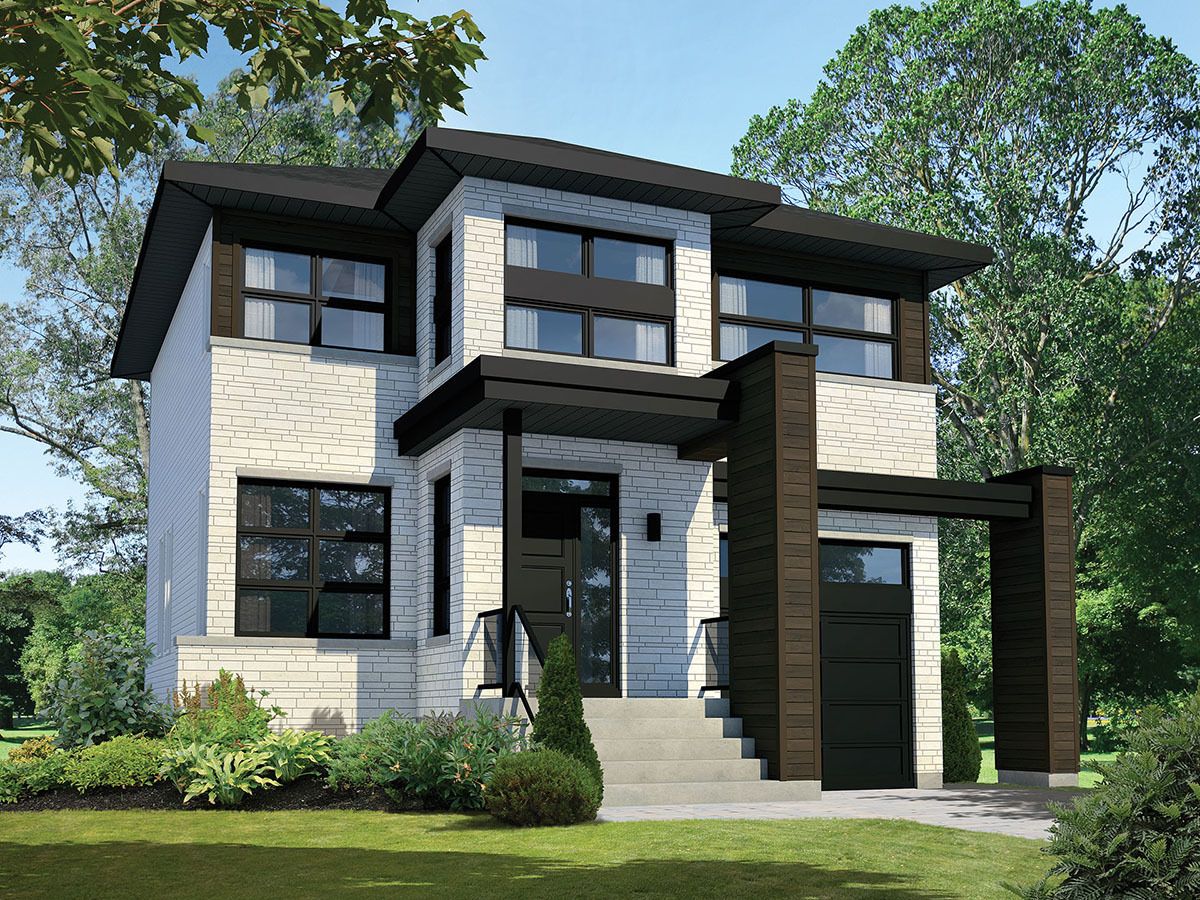 Plan 80805PM Two Story Contemporary House Plan Modern style house