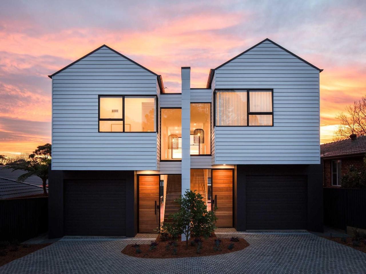 The Final Duplex Reveal Two Finished Houses
