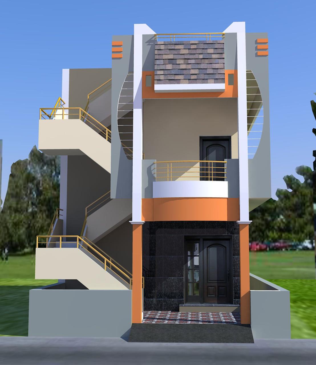 residential building elevation designs Google Search Narrow house
