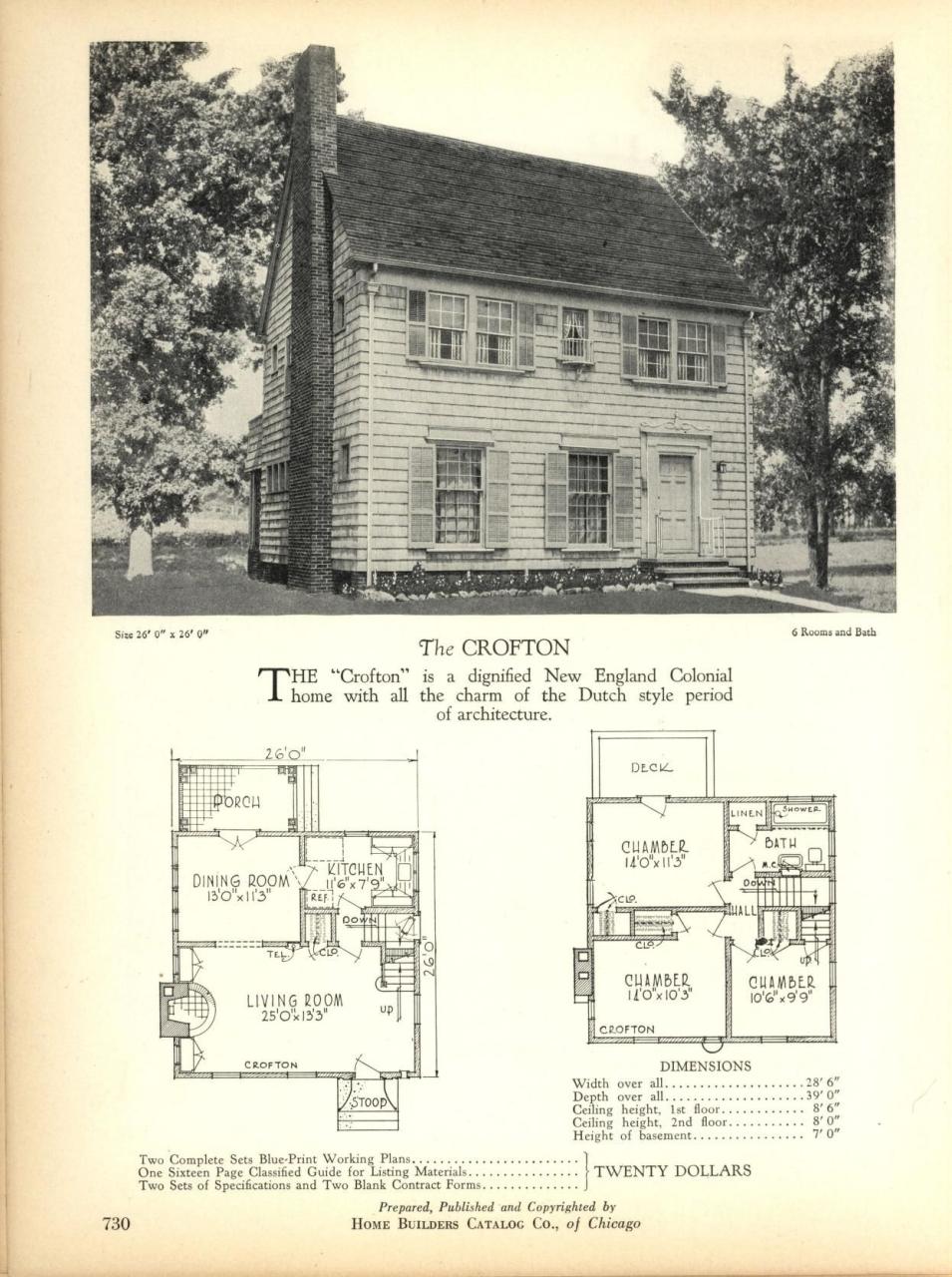 The CROFTON Home Builders Catalog plans of all types of small homes