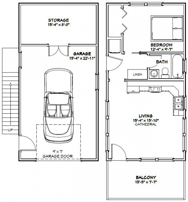 16x32 House 16X32H10 647 sq ft Excellent Floor Plans 