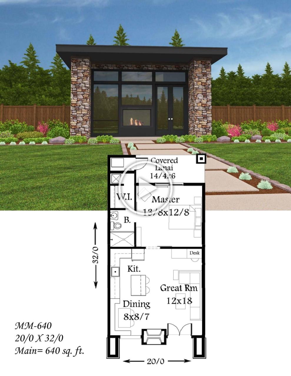 This elegant sample of our modern small house plans is a beautiful