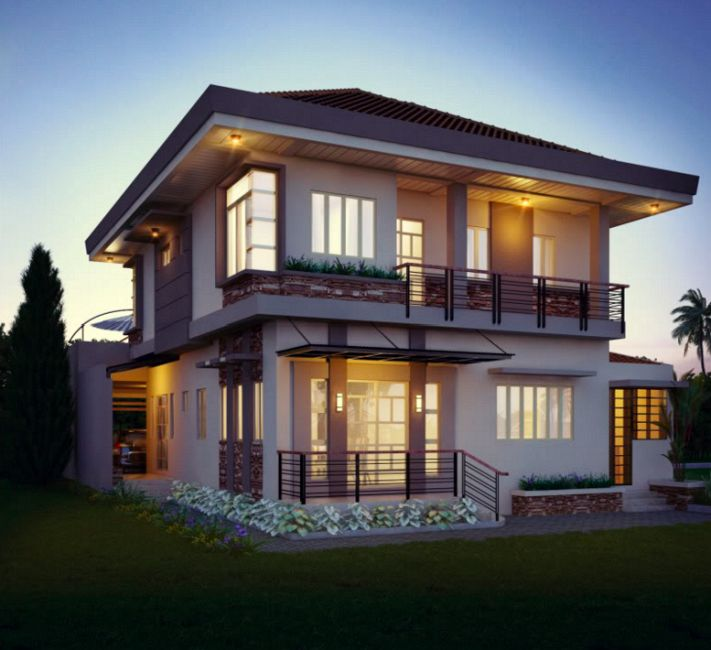 Pin by why on HOME?? in 2020 Double storey house, House with balcony