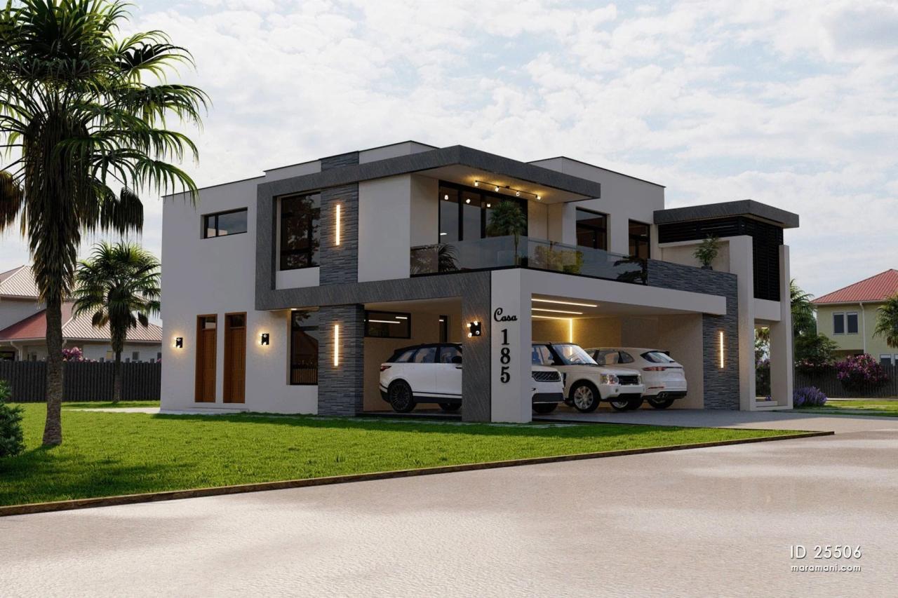 Modern 5 Bedroom Double Storey House ID 25506 House Plans by Maramani