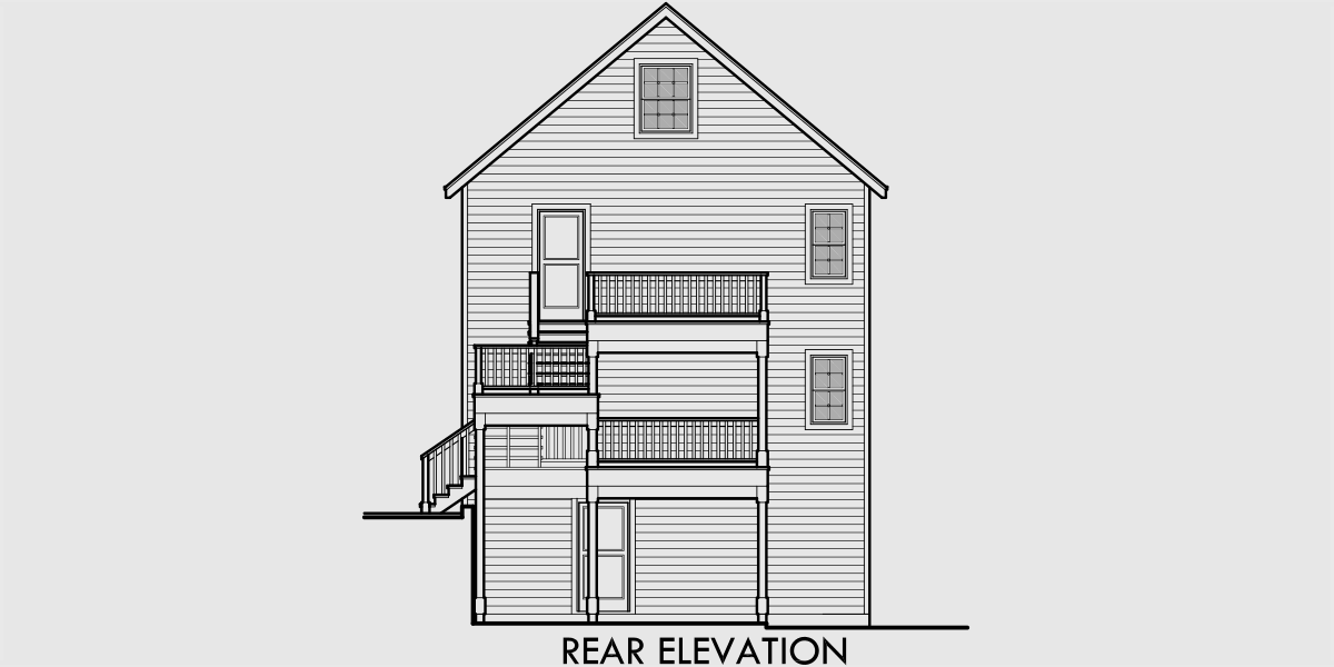 Stacked Duplex House Plans, Duplex House Plans With Garage