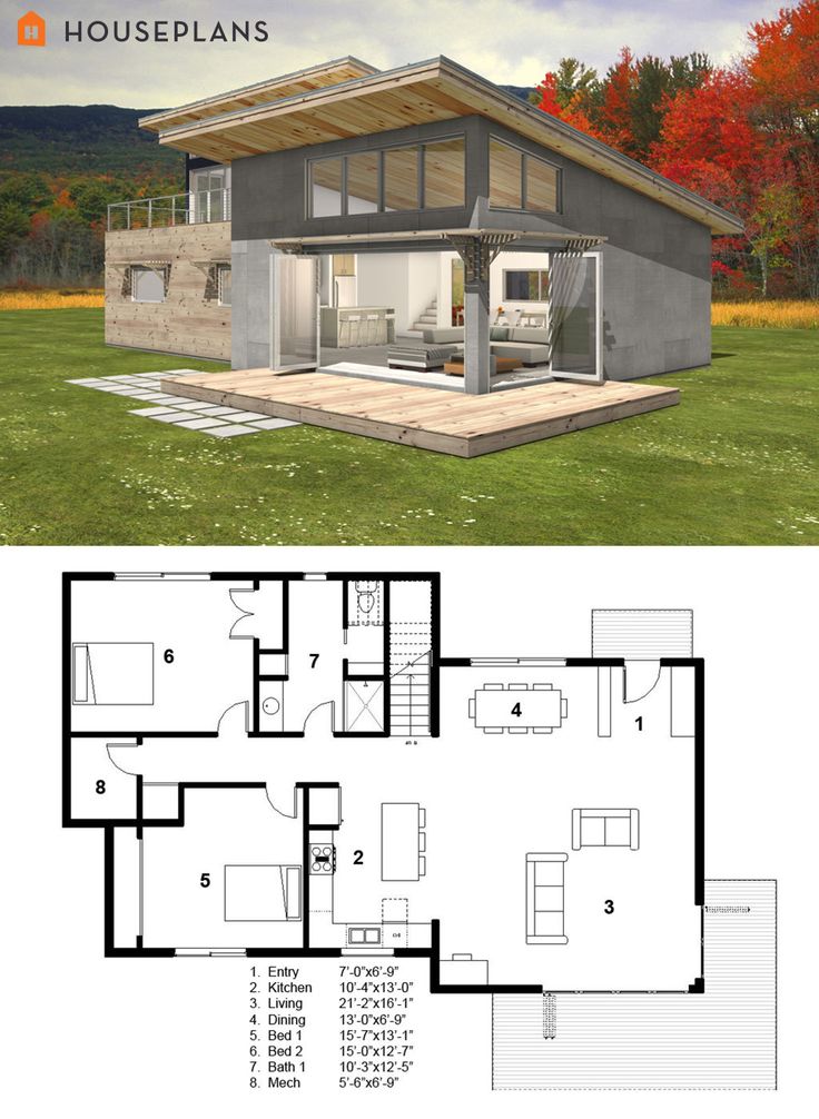 Plans Maison En Photos 2018 Small Modern cabin house plan by