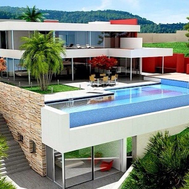 Stunning pool and house combination on the 2nd floor! Pools House