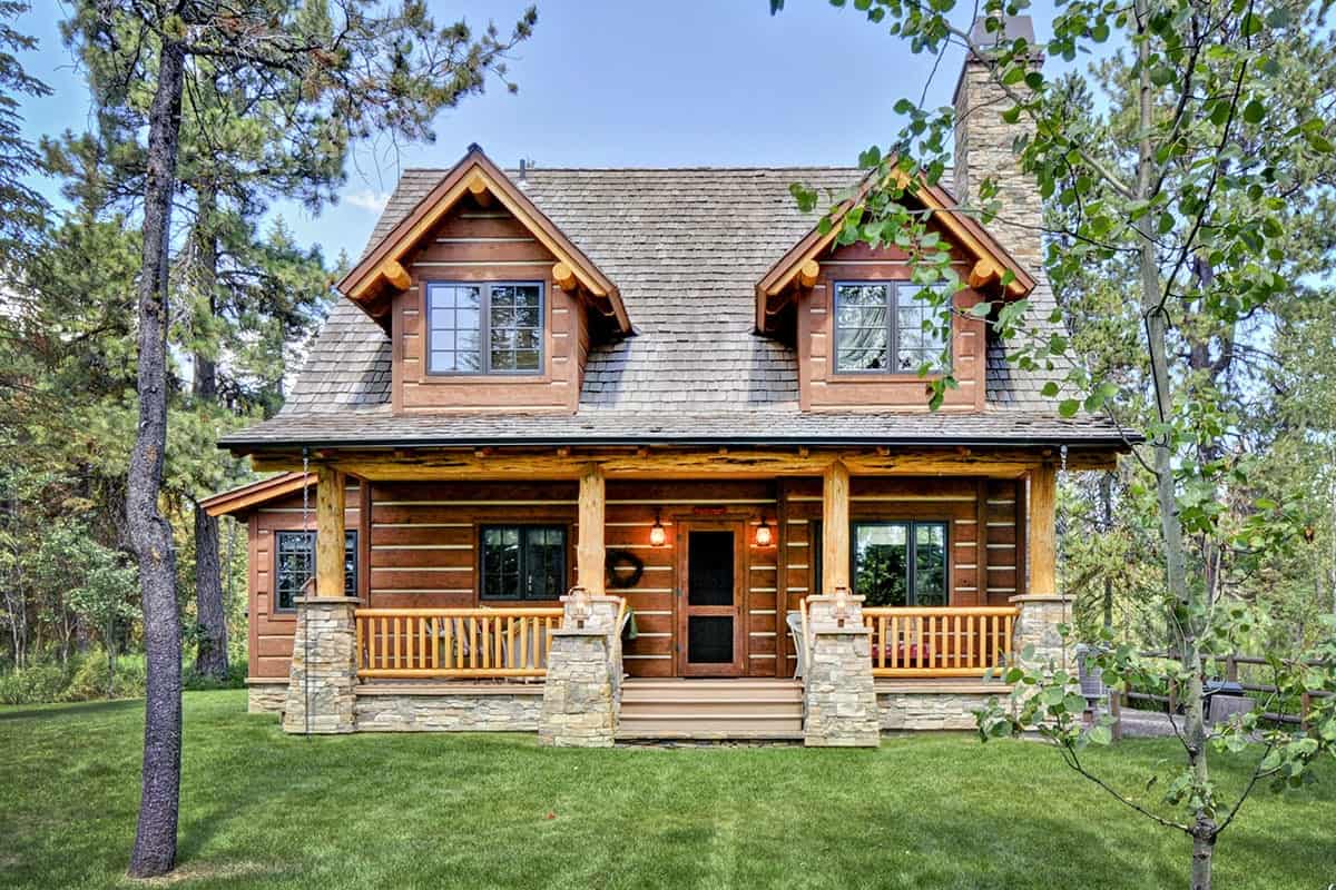 Charming 2Bedroom 2Story Log Home with Two Covered Porches (Floor