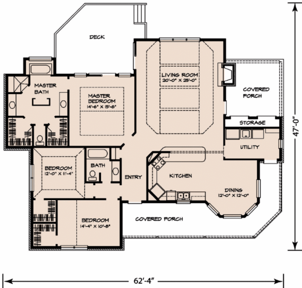 Country Style House Plan 3 Beds 2 Baths 1963 Sq/Ft Plan 140116