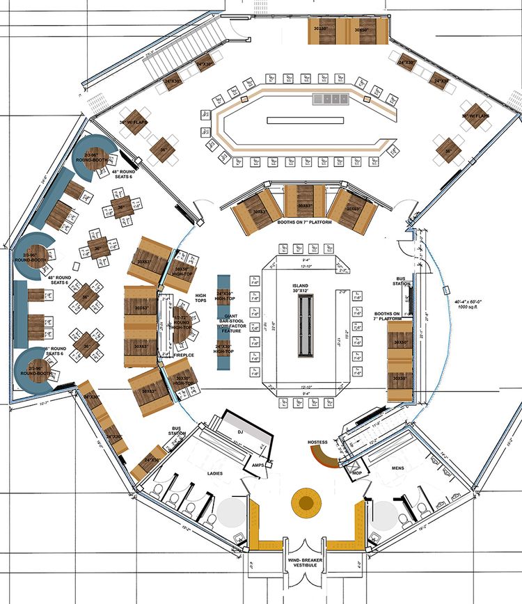 Restaurant's Floor Plan by Raymond Haldeman Restaurant floor plan