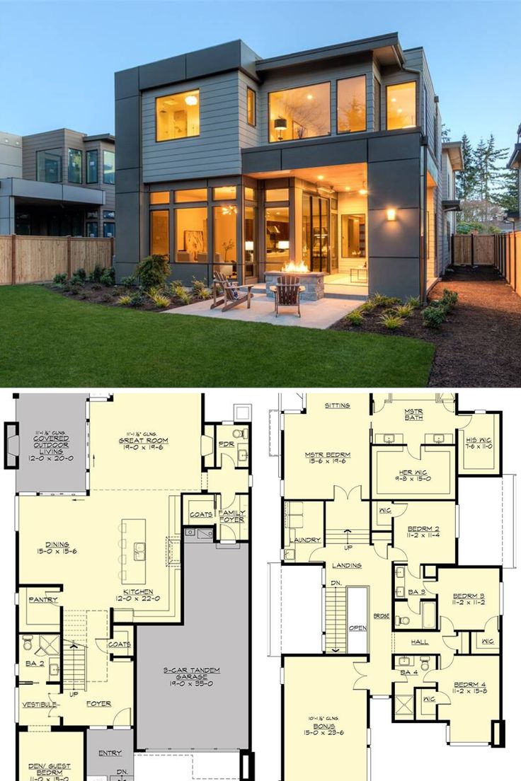 TwoStory 4Bedroom Sunoria ContemporaryStyle Home (Floor Plan) Best
