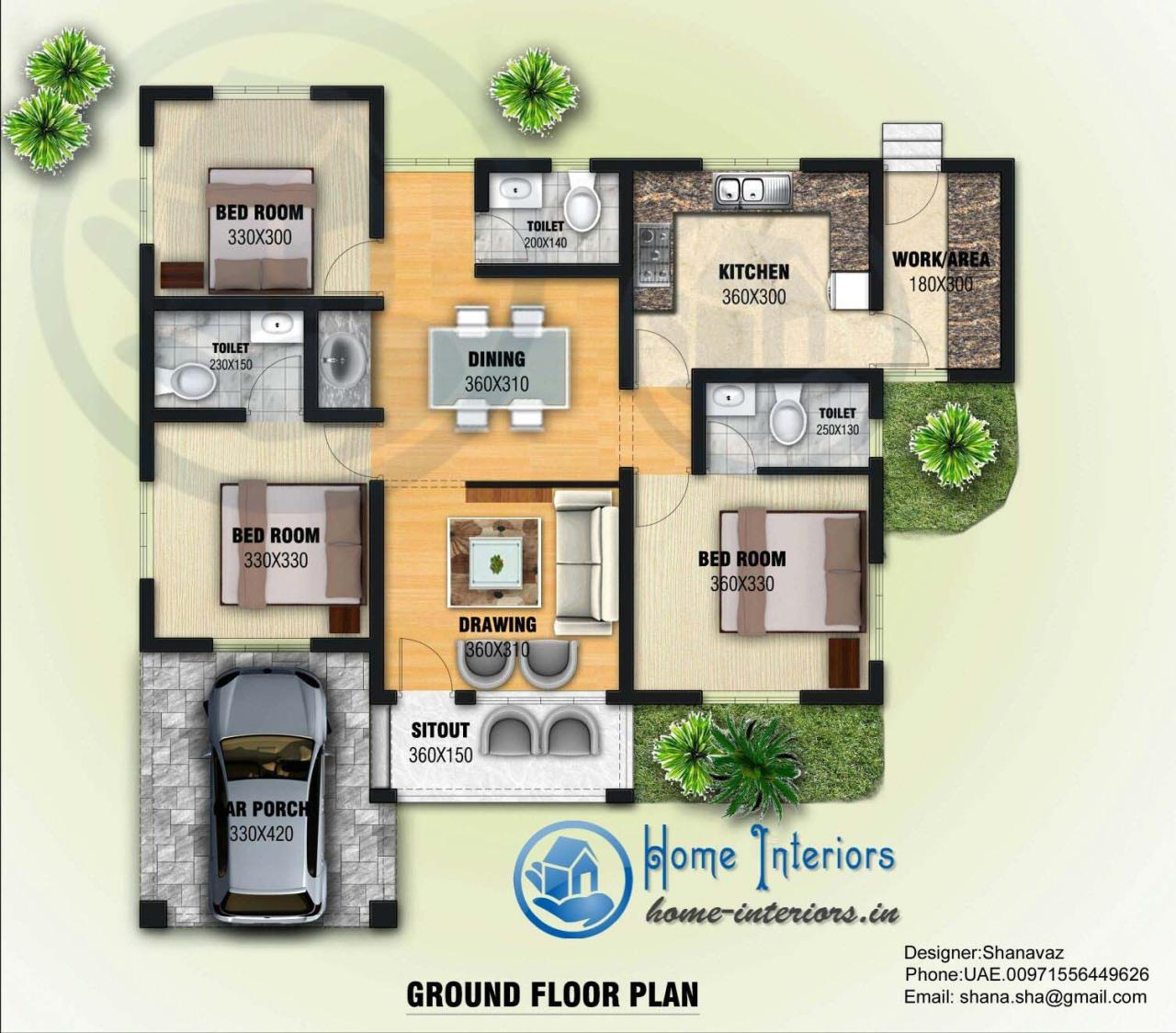 17+ New Top Simple House Plan With 3 Bedrooms Kerala