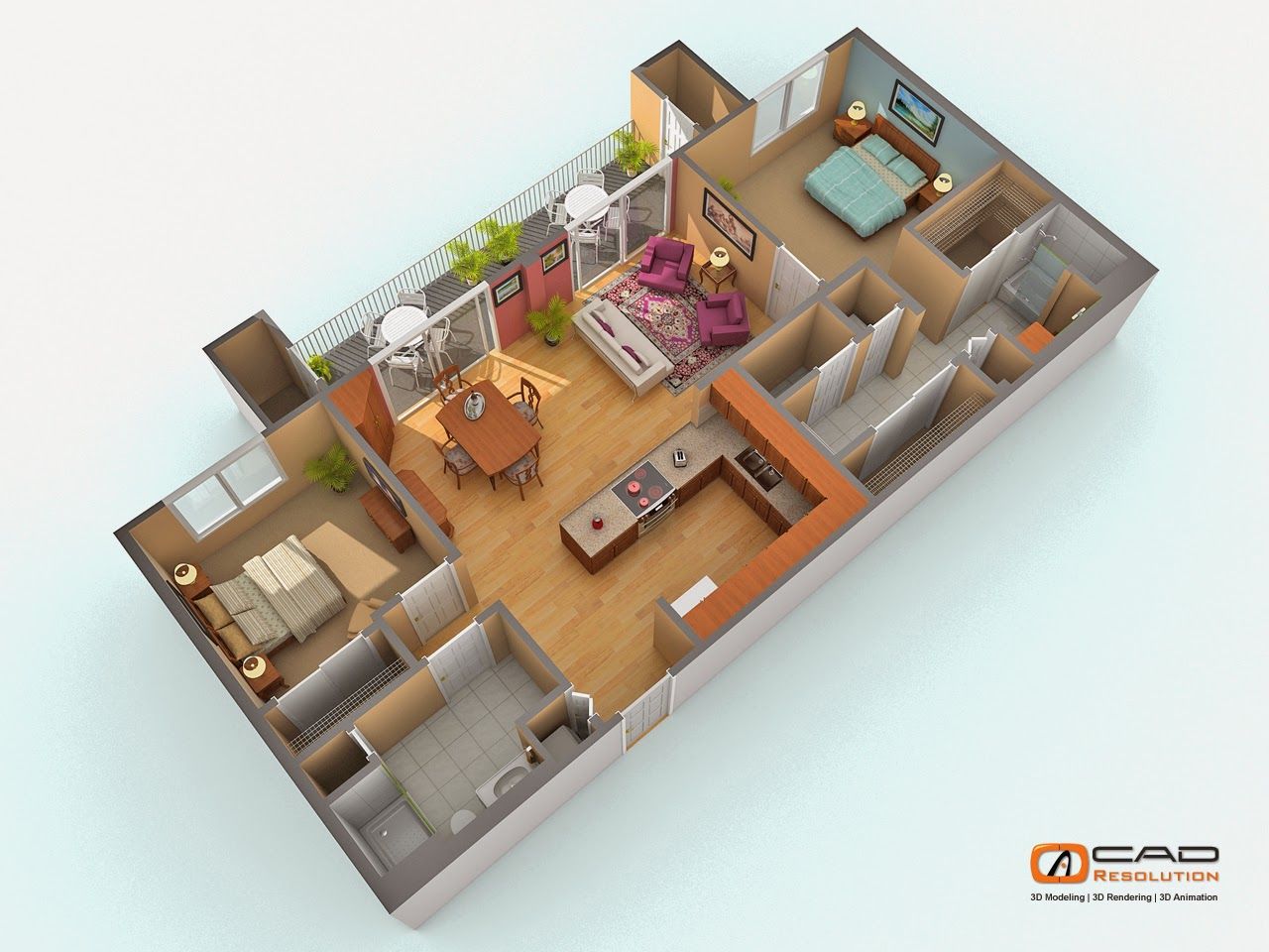 2D Plan Of Modern Houses
