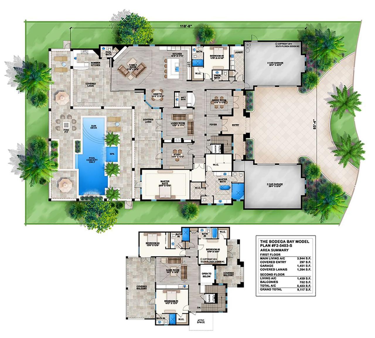 Coastal Contemporary 2Story House Plan