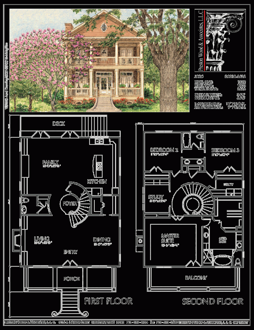 Best 2 Story House Plans, Two Story Home Blueprint Layout, Residential