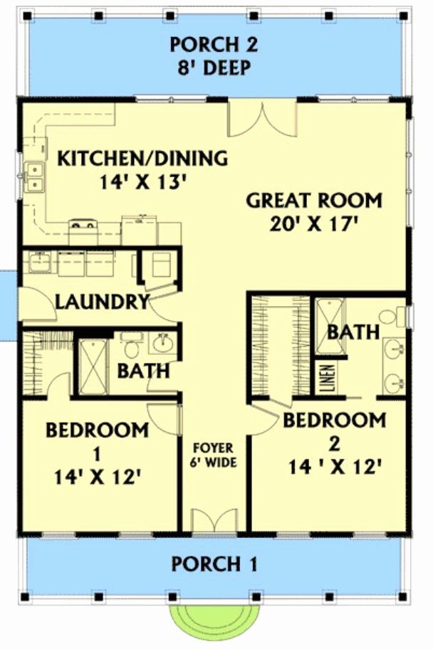 30x40 2 Bedroom House Plans Beautiful 30 X 40 Floorplan