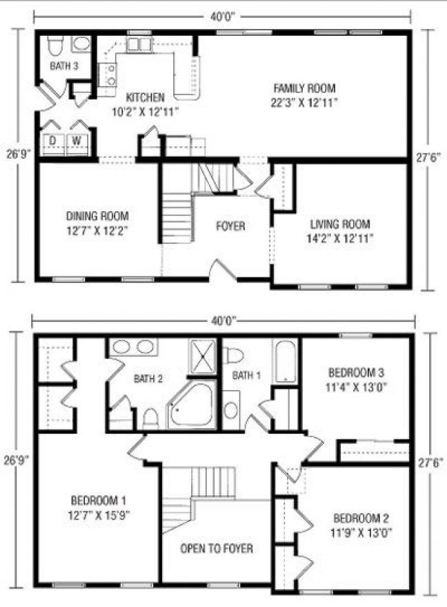 Simple 2 Story Rectangular House Plans It's two stories with enormous