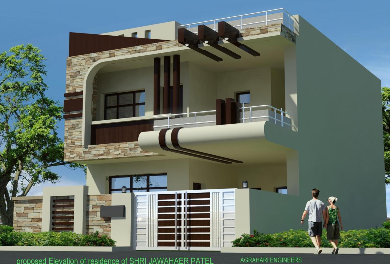 30+ Single Floor House Front Elevation Designs East Facing, Popular