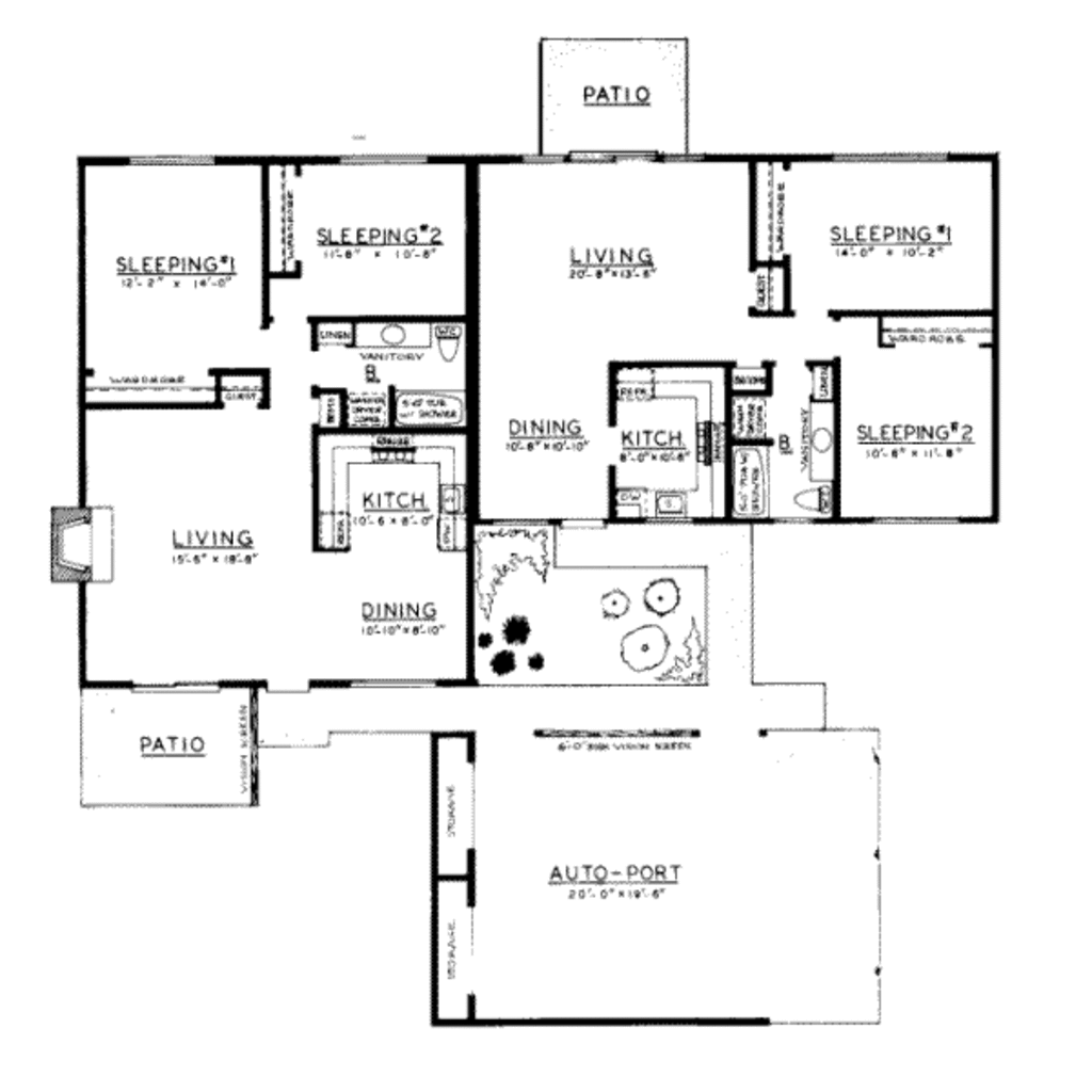 House Plan 2 Beds 1 Baths 1900 Sq/Ft Plan 303269