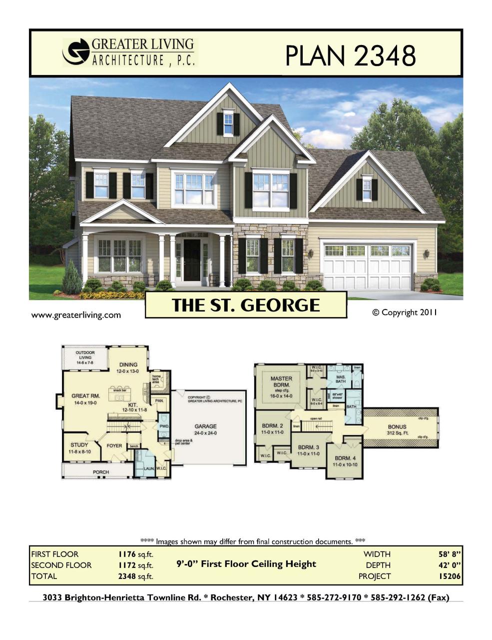 Plan 2348 THE ST. House Plans Two Story House Plans 2