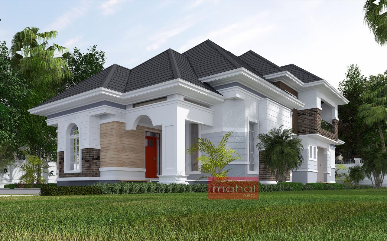 Nigerian Bungalows with Penthouses Bungalow house design, Architect