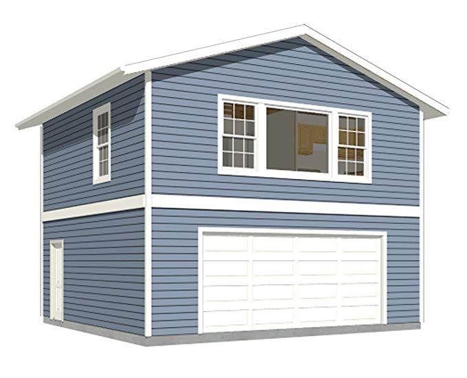 Garage Plans Two Car, Two Story Garage With Apartment Plan 11071apt