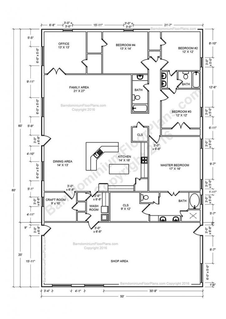 Cool 4 Bedroom Pole Barn House Plans New Home Plans Design