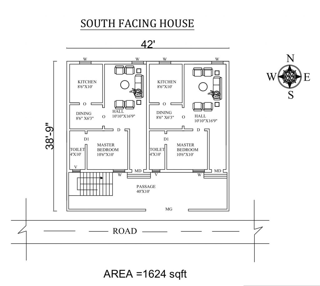 Beautiful 18 South facing House Plans As Per Vastu Shastra Civilengi