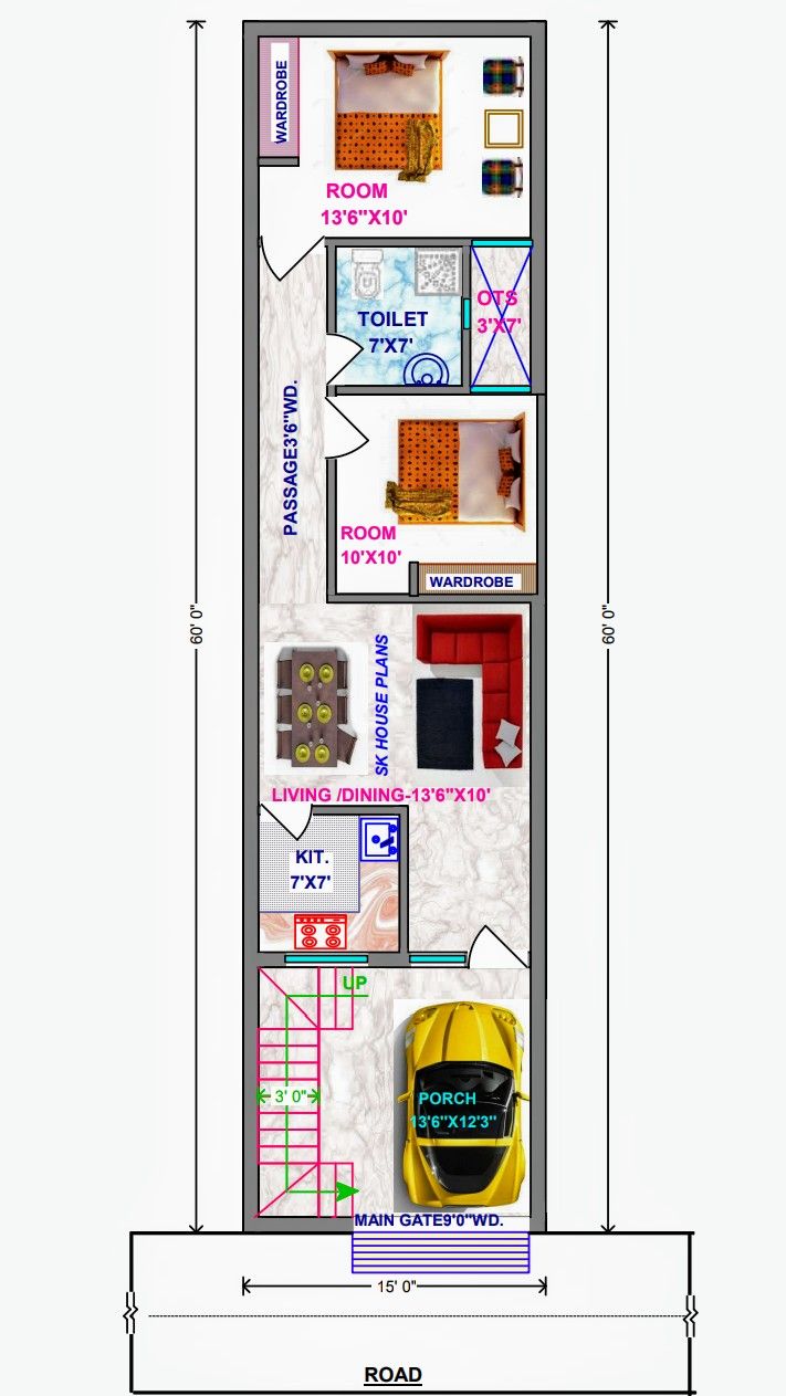Home Design 15 By 60