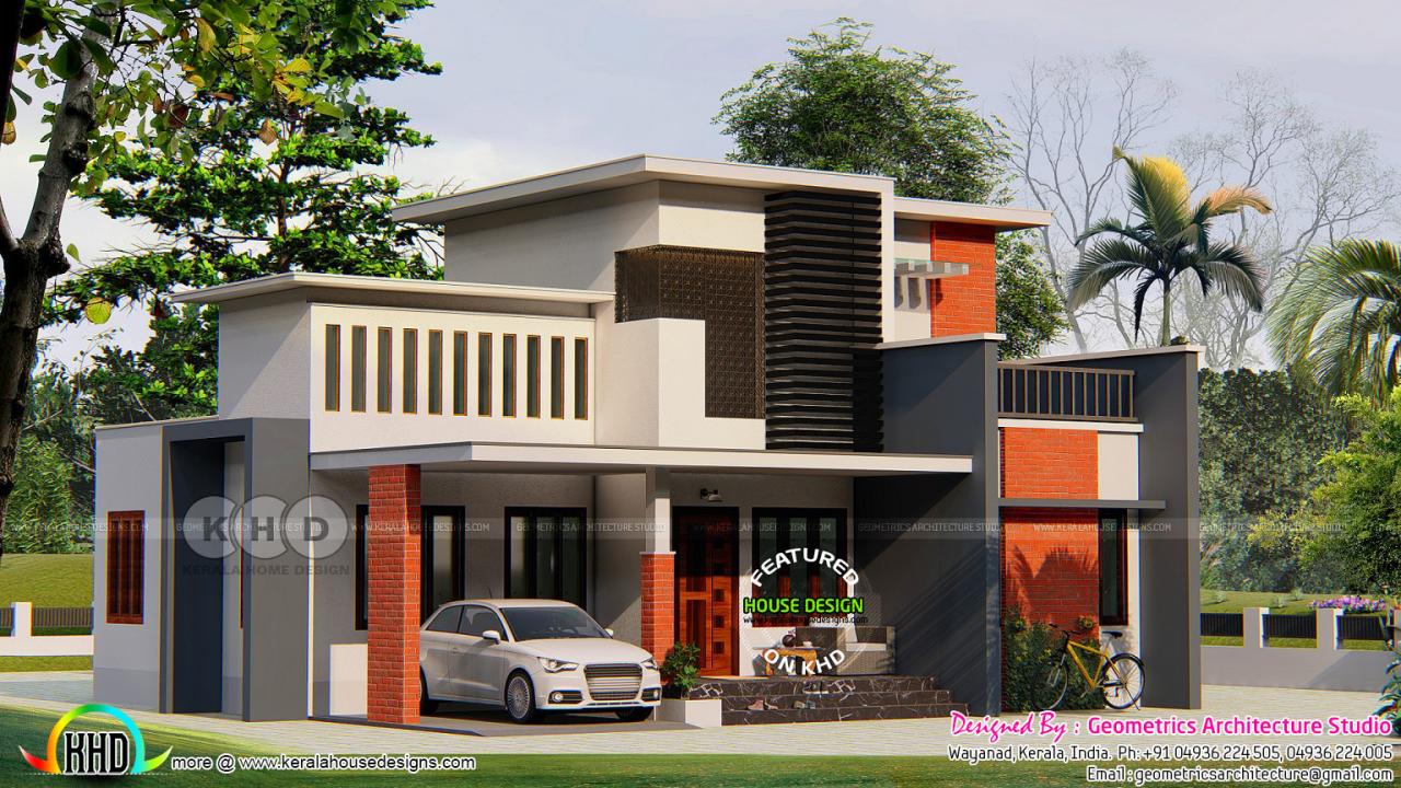 1540 sqft contemporary 4 BHK home architecture Kerala home design