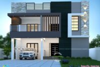 6 bedrooms 3840 sq.ft duplex modern home design Kerala house design