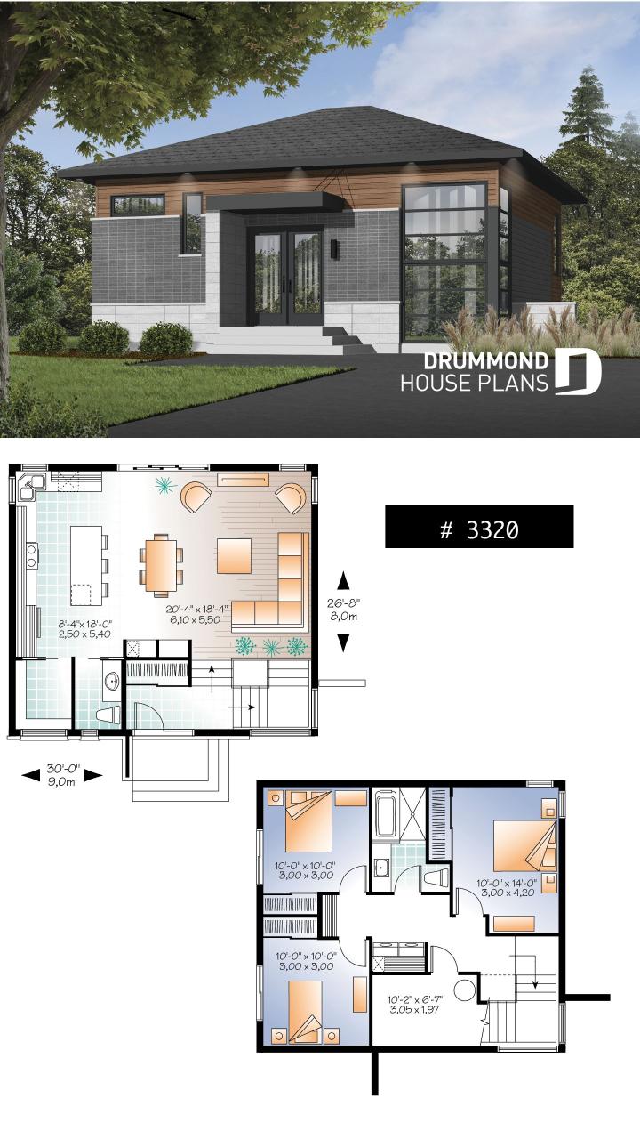 Floor Plan Low Budget Modern 3 Bedroom House Design In Kenya canvas