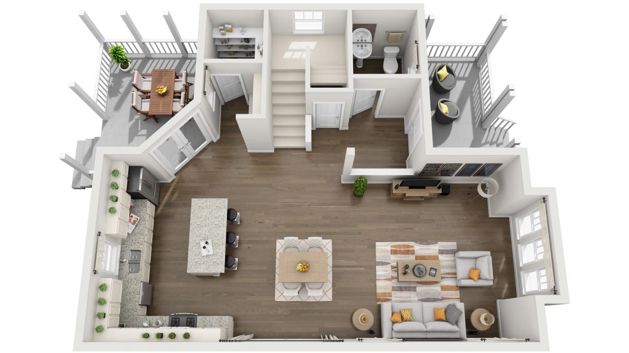 Standard 3D Floor Plans Luxury house plans, Home design floor plans