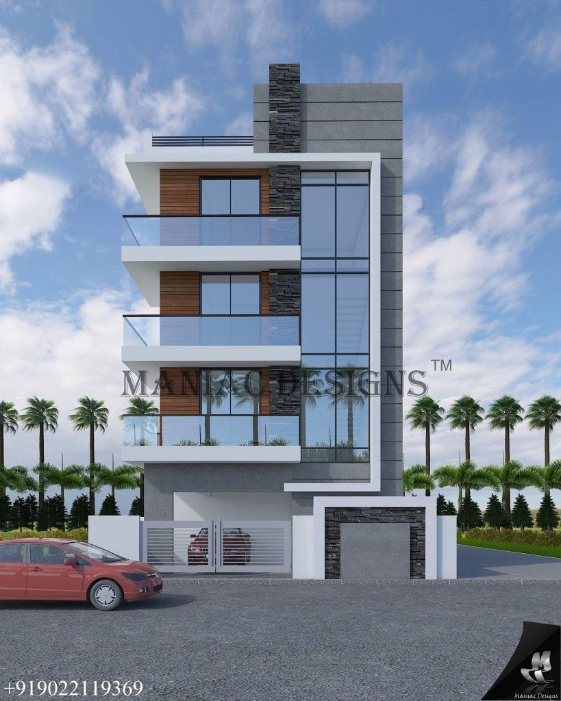 Elevation 3 Floor Building Exterior Design TRENDECORS