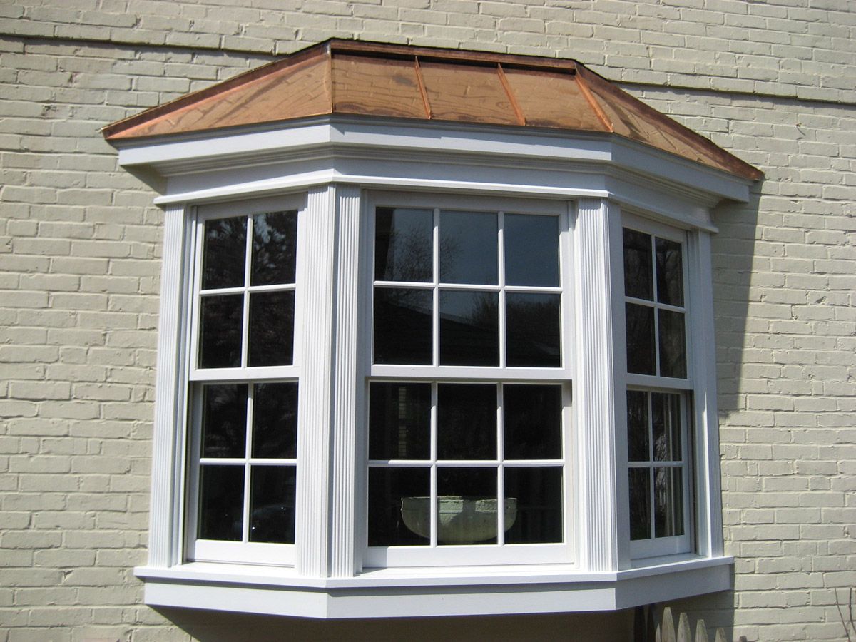 bay window with copper roof stucco house Diseño ventanas, Ventanas