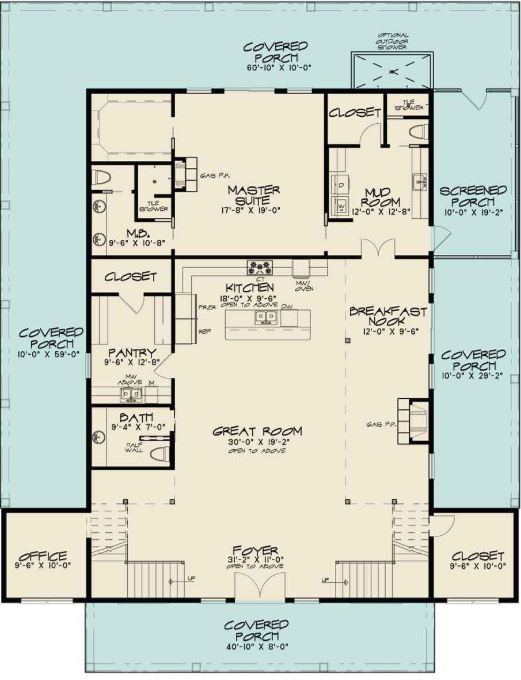 2 Story Barndominium Floor Plans
