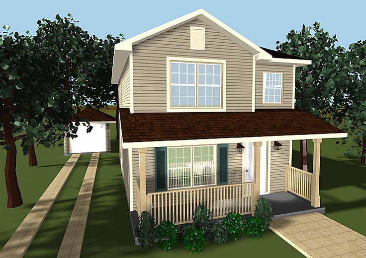 Small Two Story House Plans Porches House Plans 53674