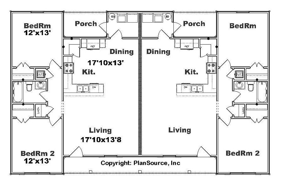 J0904d Ad Copy Duplex plans, 30x40 house plans, Duplex design