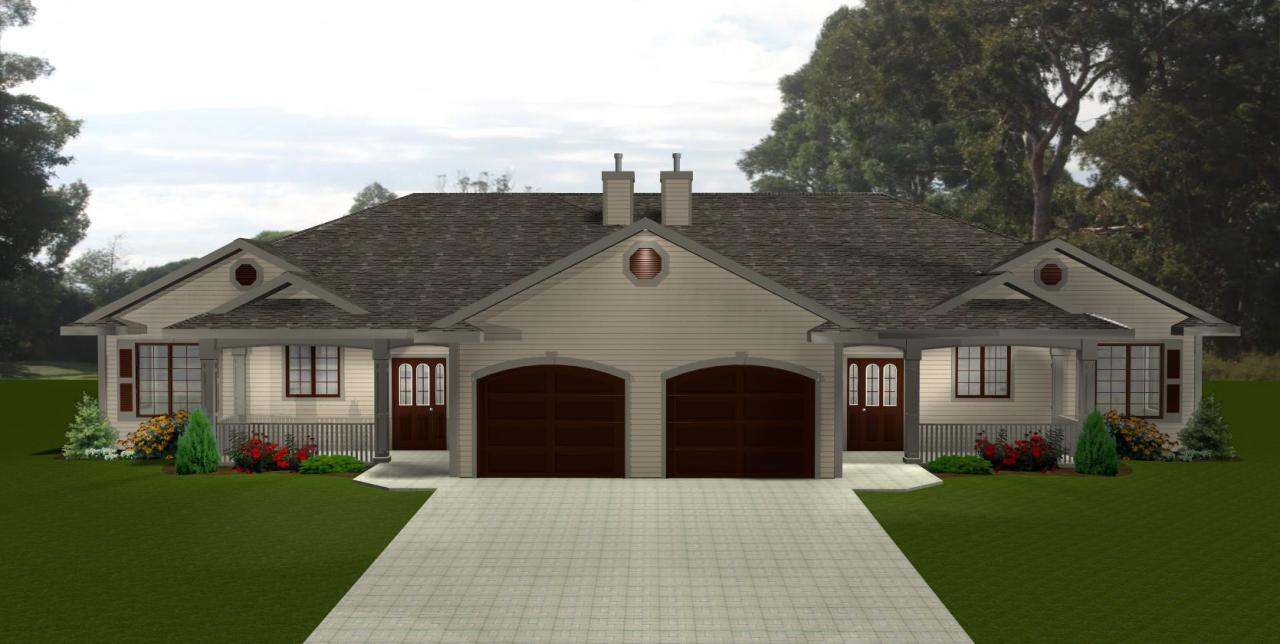 Ranch Style Duplex Home Plans Styles Of Homes With Pictures