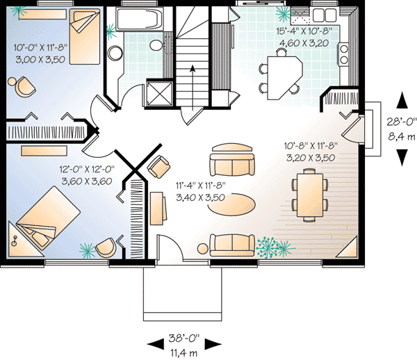 Famous Concept 36+ Simple Floor Plan 2 Bedroom House