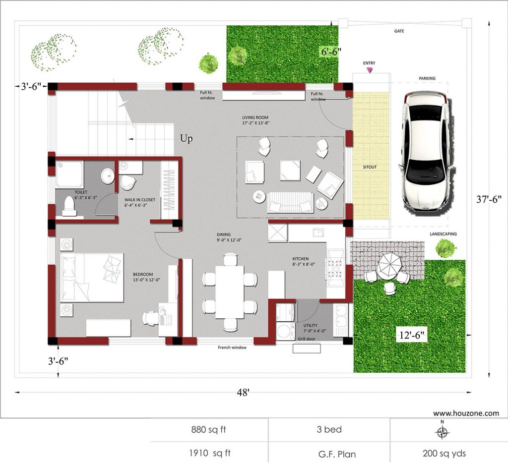 New 3 Bedroom House Plan In India New Home Plans Design