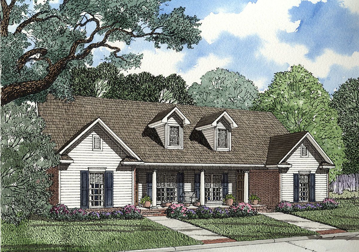 Plan 60644ND Ranch Style Duplex Country style house plans
