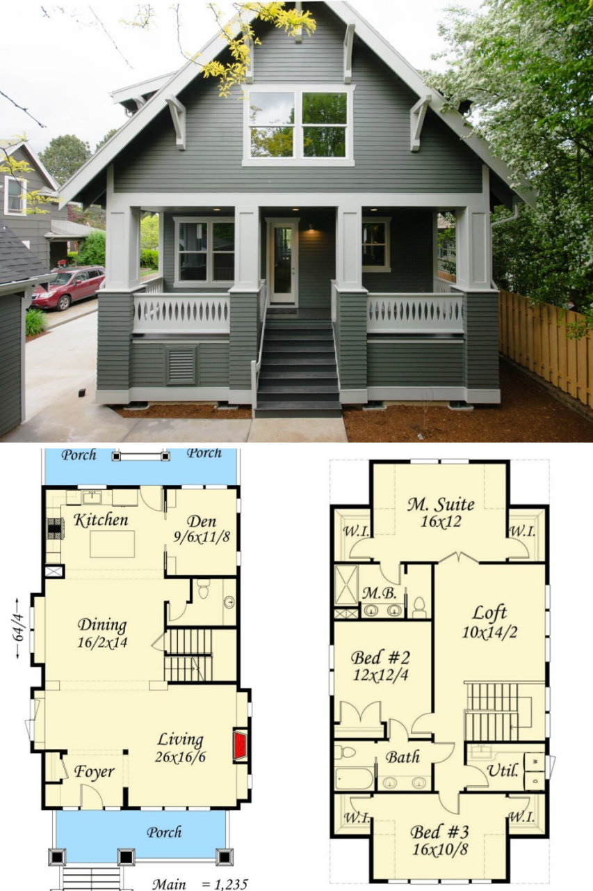 Sketchup Home Design Plan 10x13m Bungalow House Plans