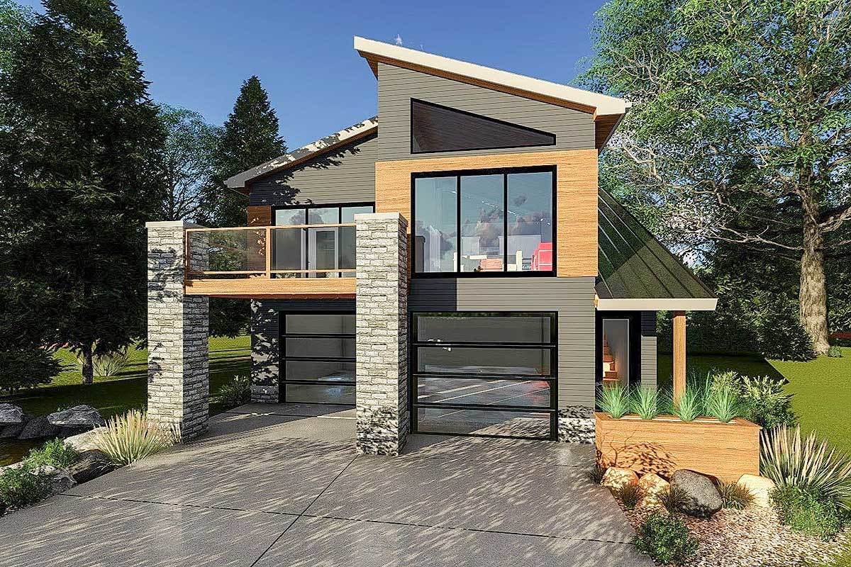 UltraModern Tiny House Plan 62695DJ Architectural Designs House