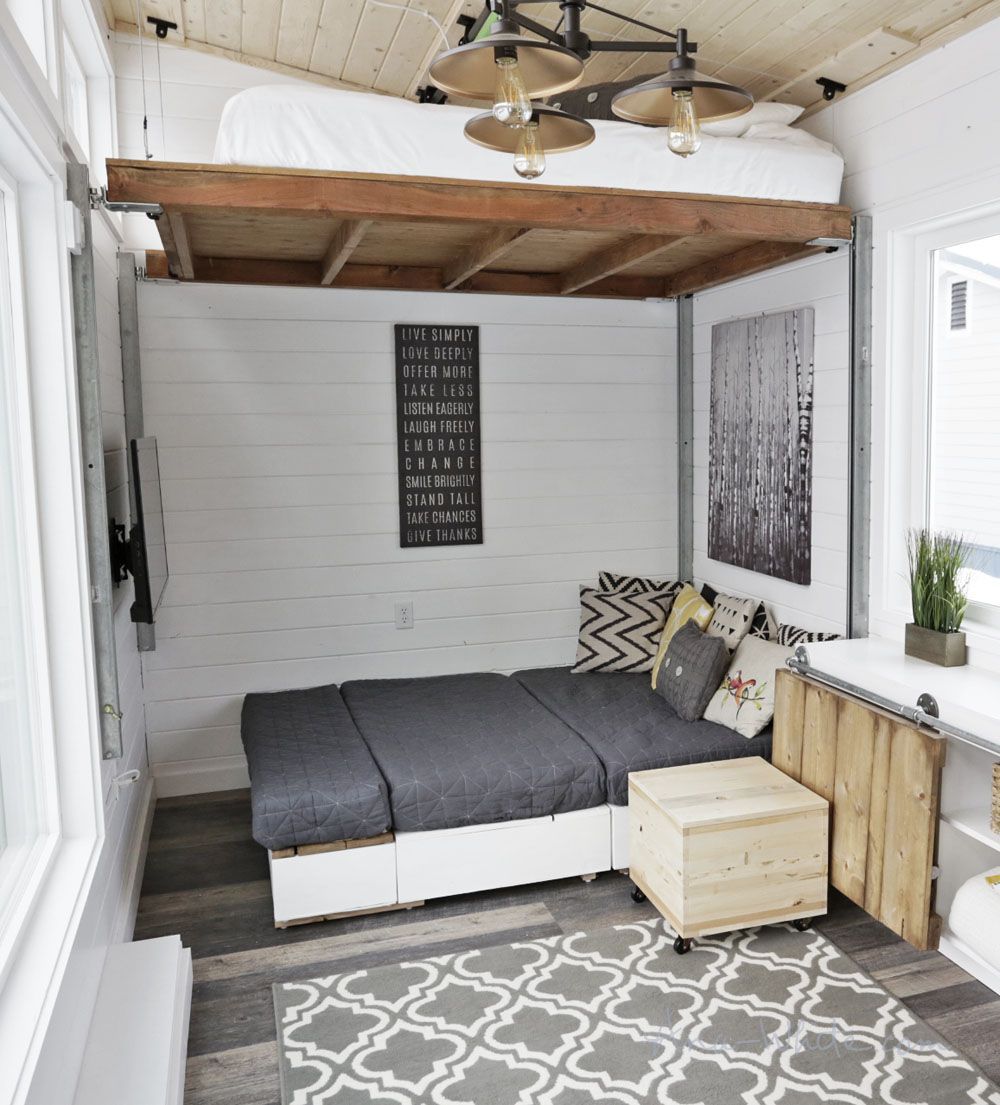DIY Elevator Bed for Tiny House Ana White Tiny house t Minuscule