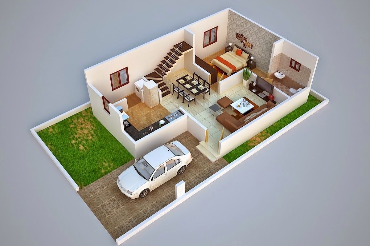 Pin by Jor Qui on plans 3d house plans, Duplex house plans, New house