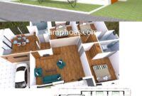 House Plan 11x16m with 3 bedrooms SamPhoas Plansearch in 2020